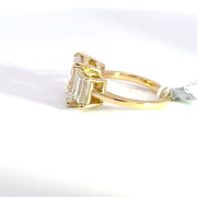7.03 CTW Emerald-Cut Lab Grown Diamond Engagement Ring view 3