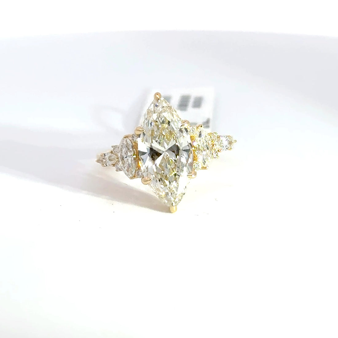 3.60 CTW Marquise-Cut Lab Grown Diamond Engagement Ring