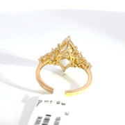 3.60 CTW Marquise-Cut Lab Grown Diamond Engagement Ring view 4