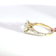3.92 CTW Oval-Cut Lab Grown Diamond Engagement Ring view 3