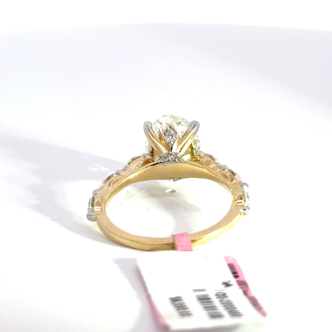 3.92 CTW Oval-Cut Lab Grown Diamond Engagement Ring