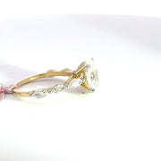3.92 CTW Oval-Cut Lab Grown Diamond Engagement Ring view 5
