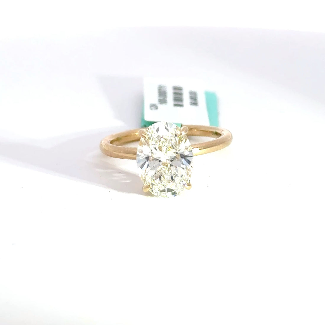 3.20 CTW Oval-Cut Lab Grown Diamond Engagement Ring