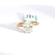 3.20 CTW Oval-Cut Lab Grown Diamond Engagement Ring view 2