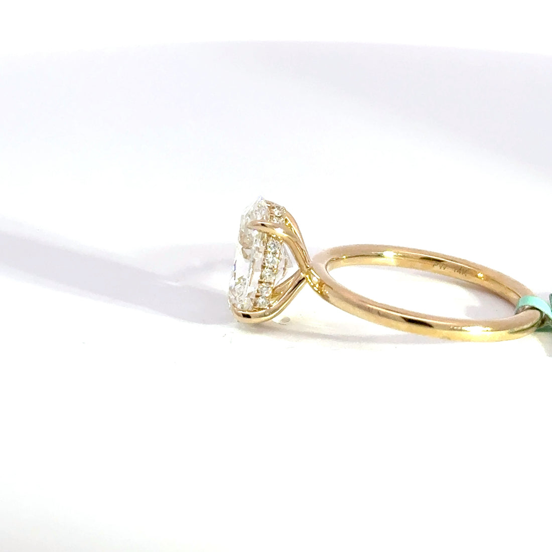 3.20 CTW Oval-Cut Lab Grown Diamond Engagement Ring
