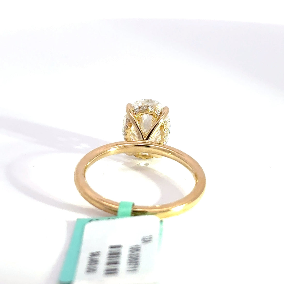 3.20 CTW Oval-Cut Lab Grown Diamond Engagement Ring