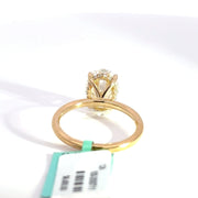 3.20 CTW Oval-Cut Lab Grown Diamond Engagement Ring view 4