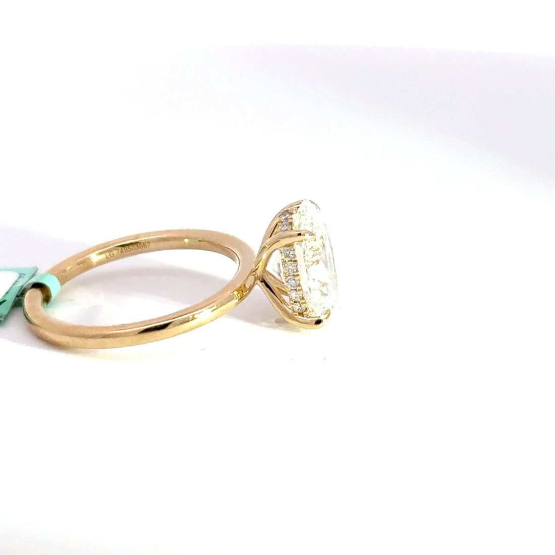 3.20 CTW Oval-Cut Lab Grown Diamond Engagement Ring