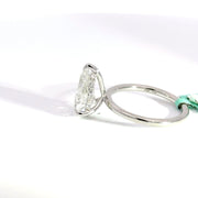 3.21 CTW Pear-Cut Lab Grown Diamond Engagement Ring view 3
