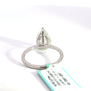 3.21 CTW Pear-Cut Lab Grown Diamond Engagement Ring view 4