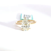 3.22 CTW Pear-Cut Lab Grown Diamond Engagement Ring view 2