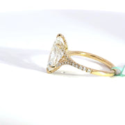 3.49 CTW Marquise-Cut Lab Grown Diamond Engagement Ring view 3