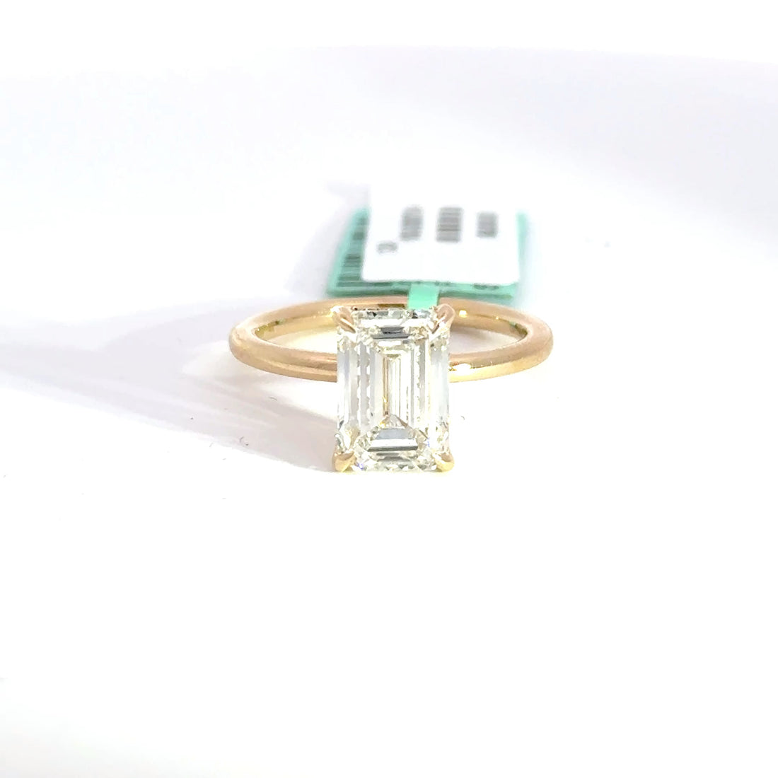 3.14 CTW Emerald-Cut Lab Grown Diamond Engagement Ring