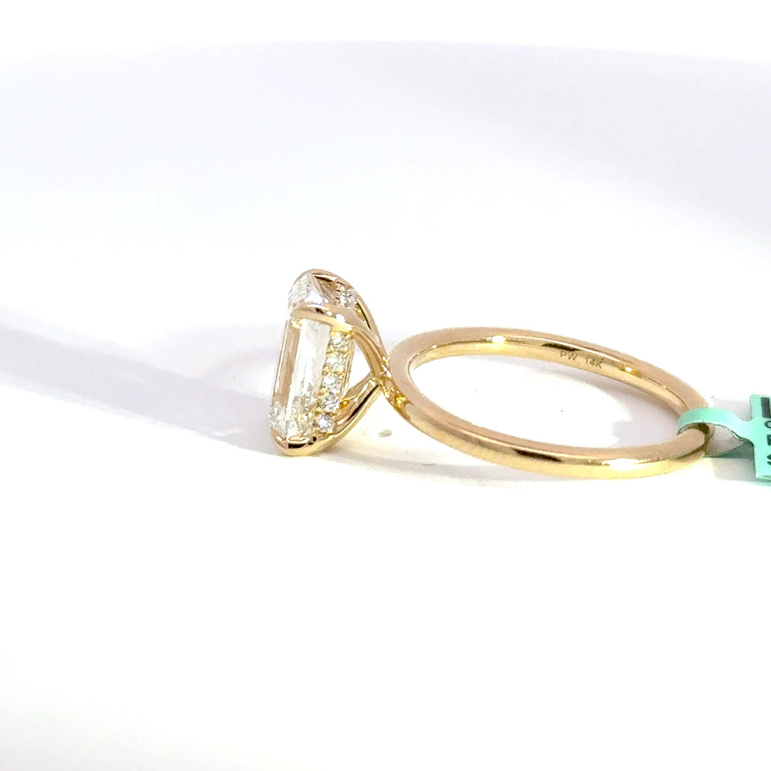 3.14 CTW Emerald-Cut Lab Grown Diamond Engagement Ring