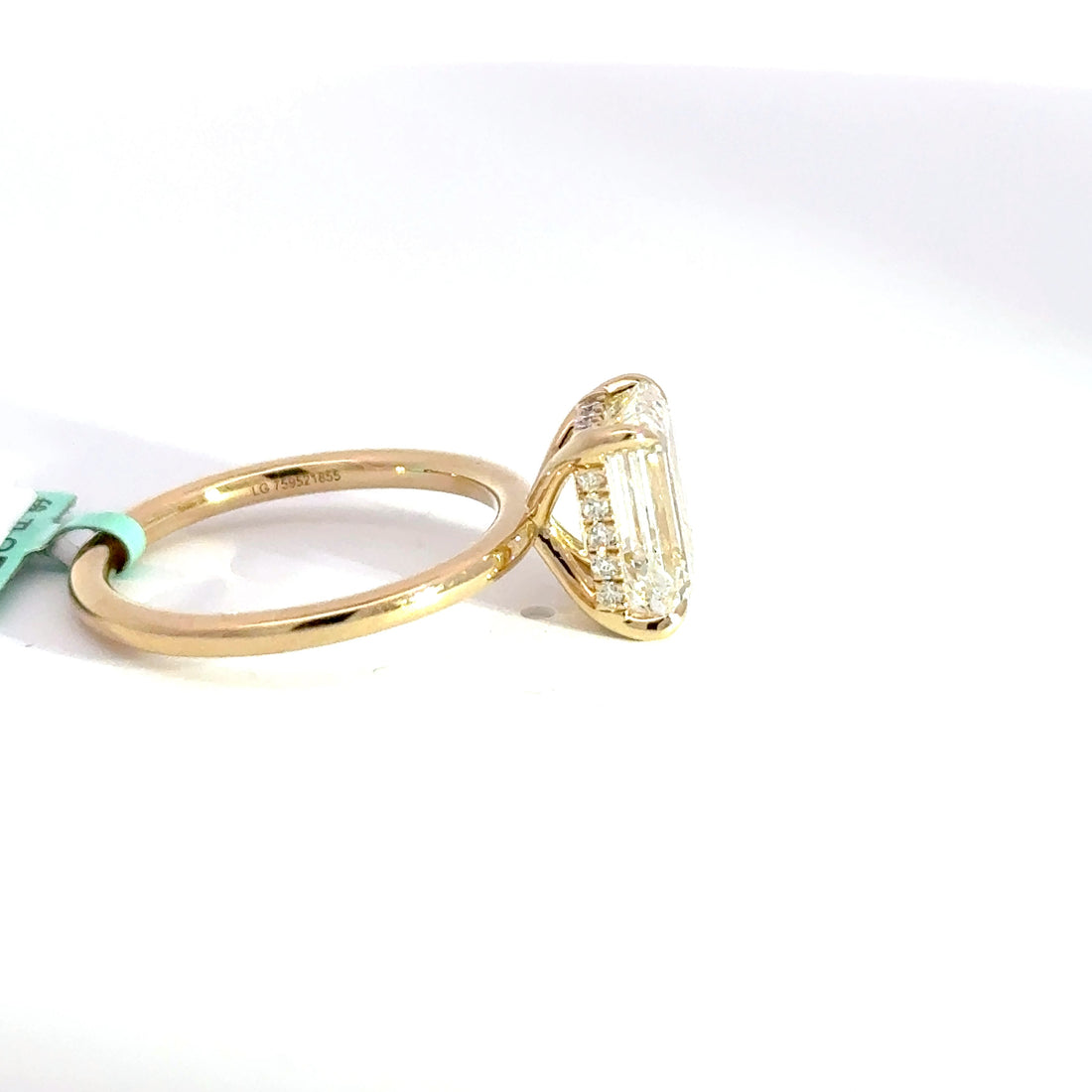 3.14 CTW Emerald-Cut Lab Grown Diamond Engagement Ring