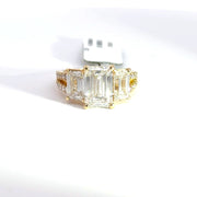 5.90 CTW Emerald-Cut Lab Grown Diamond Engagement Ring view 2