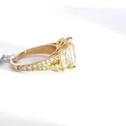 5.90 CTW Emerald-Cut Lab Grown Diamond Engagement Ring view 5