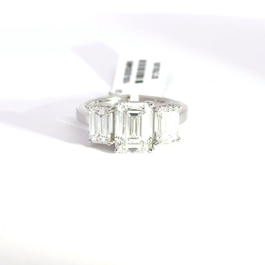 4.32 CTW Emerald-Cut Lab Grown Diamond Engagement Ring