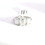 4.32 CTW Emerald-Cut Lab Grown Diamond Engagement Ring view 2