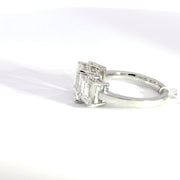 4.32 CTW Emerald-Cut Lab Grown Diamond Engagement Ring view 3