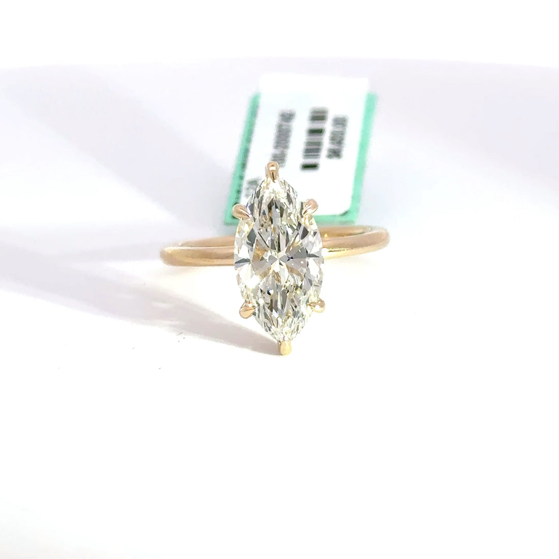 3.17 CTW Marquise-Cut Lab Grown Diamond Engagement Ring