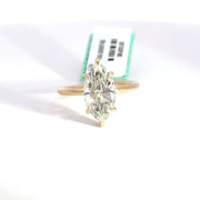 3.17 CTW Marquise-Cut Lab Grown Diamond Engagement Ring view 2