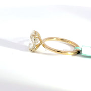 3.20 CTW Oval-Cut Lab Grown Diamond Engagement Ring view 3