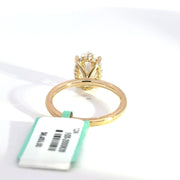 3.20 CTW Oval-Cut Lab Grown Diamond Engagement Ring view 4