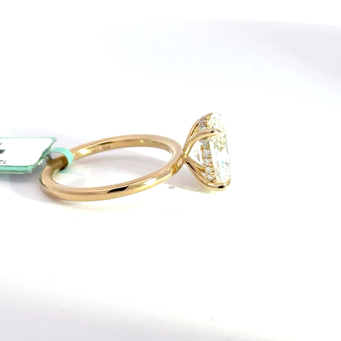 3.20 CTW Oval-Cut Lab Grown Diamond Engagement Ring