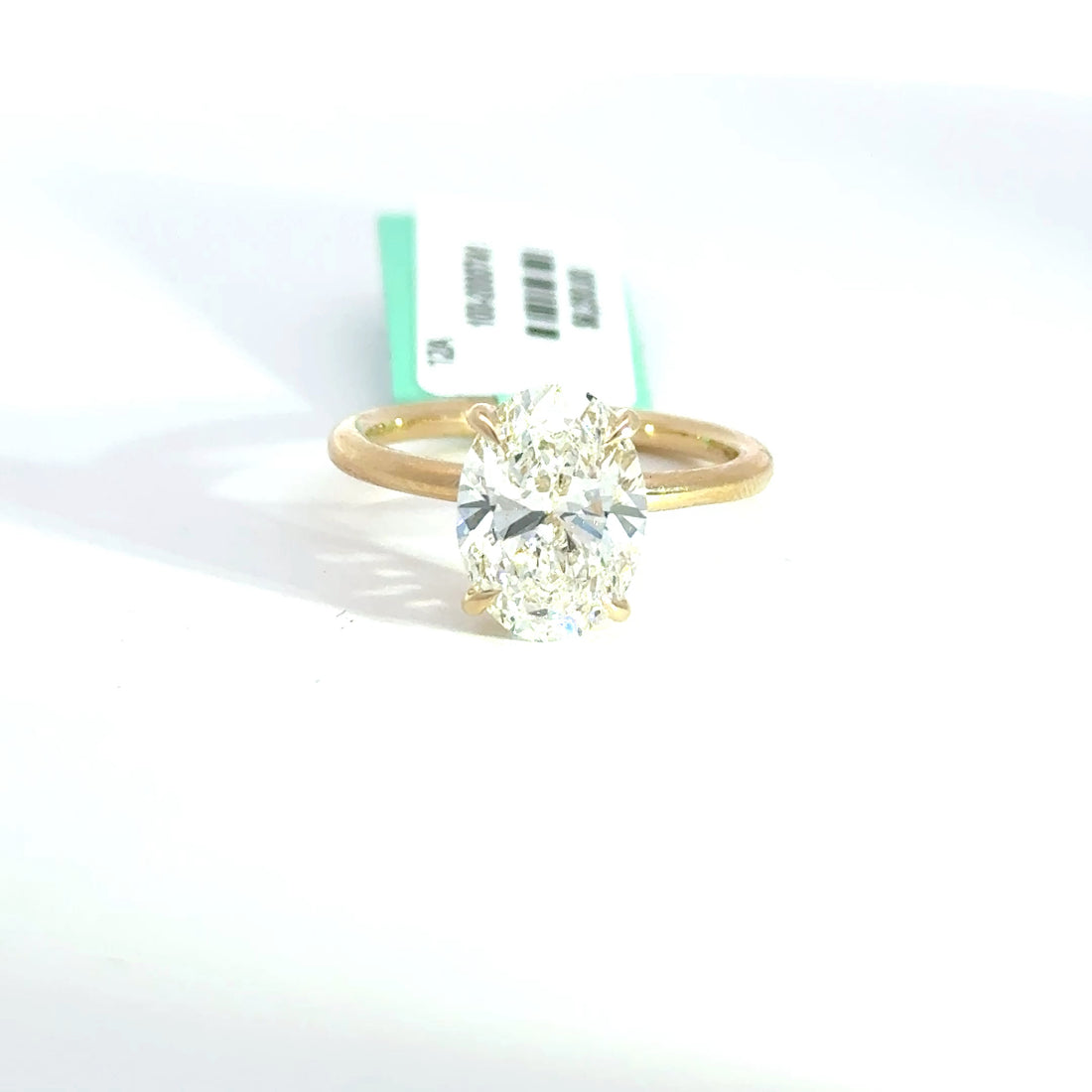 3.23 CTW Oval-Cut Lab Grown Diamond Engagement Ring