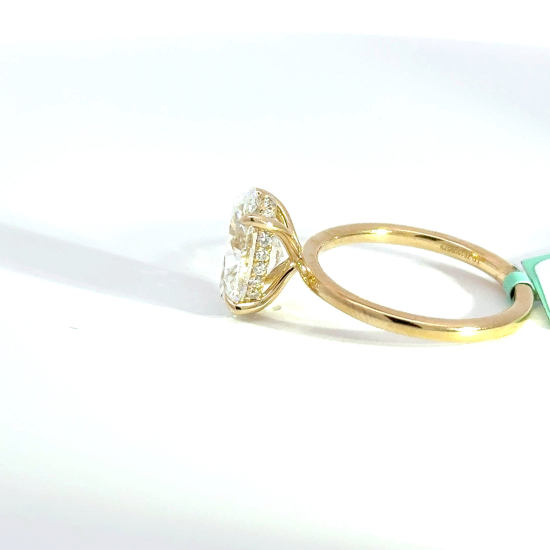 3.23 CTW Oval-Cut Lab Grown Diamond Engagement Ring