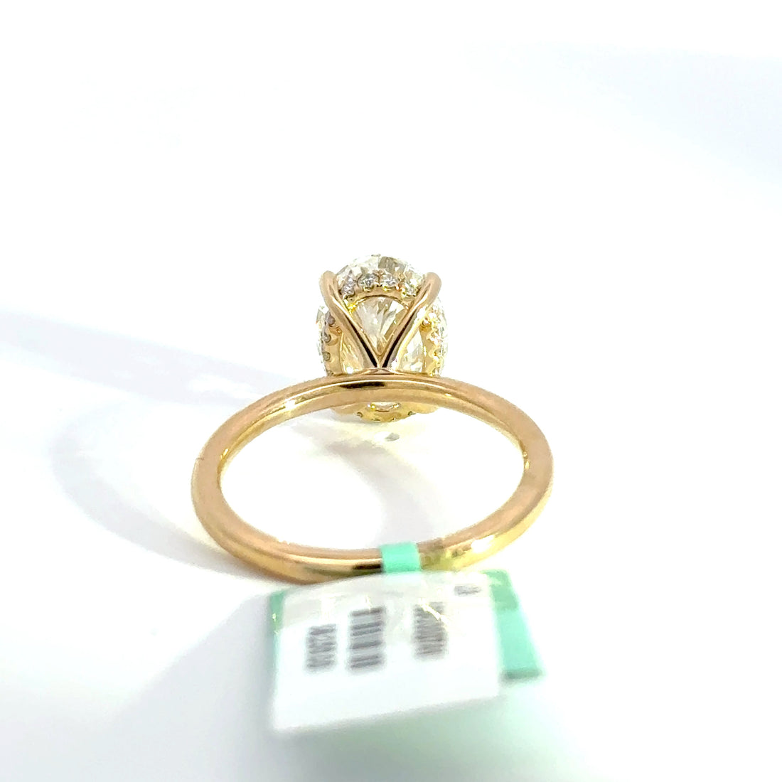 3.23 CTW Oval-Cut Lab Grown Diamond Engagement Ring
