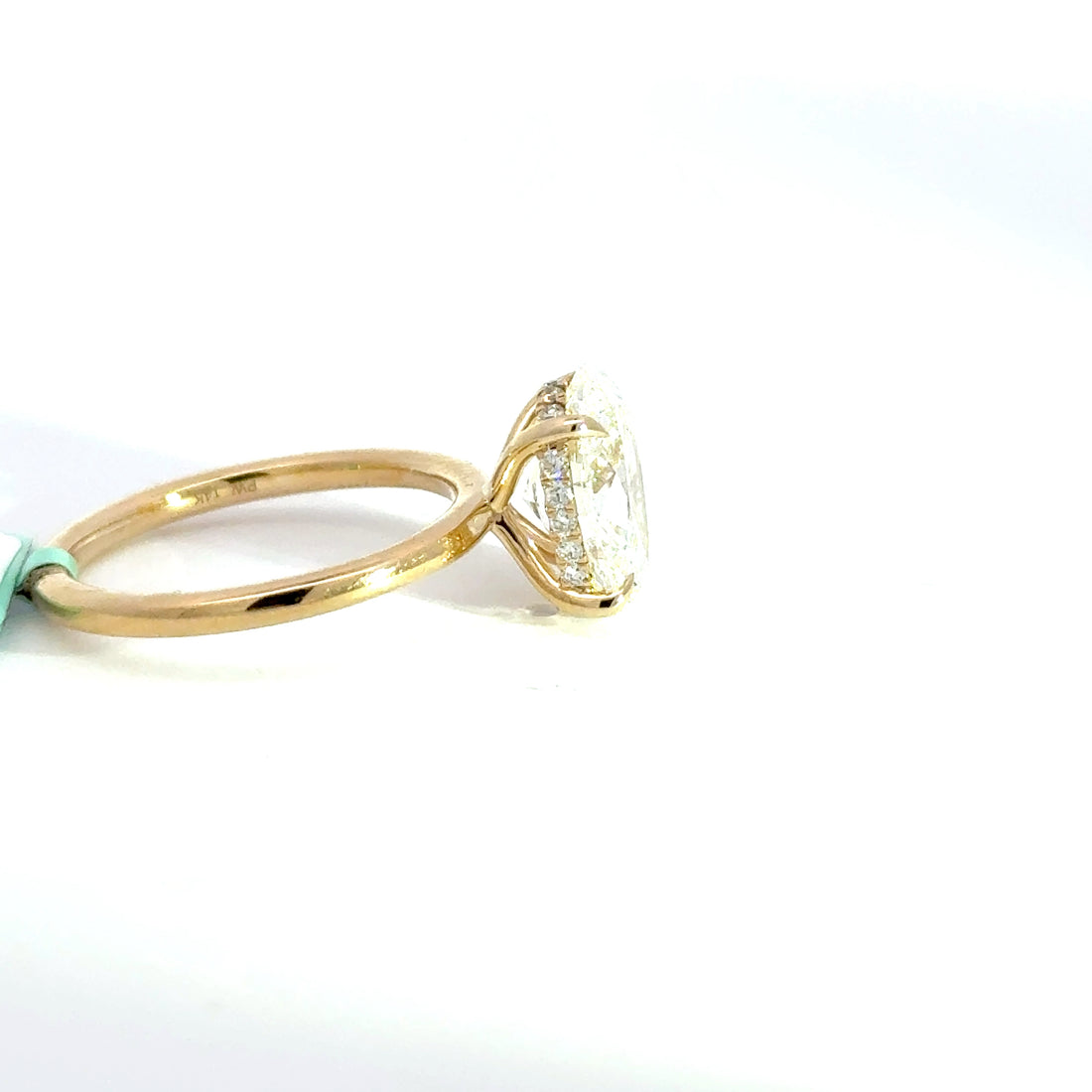 3.23 CTW Oval-Cut Lab Grown Diamond Engagement Ring