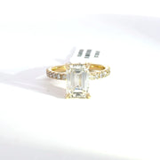 3.62 CTW Emerald-Cut Lab Grown Diamond Engagement Ring view 2