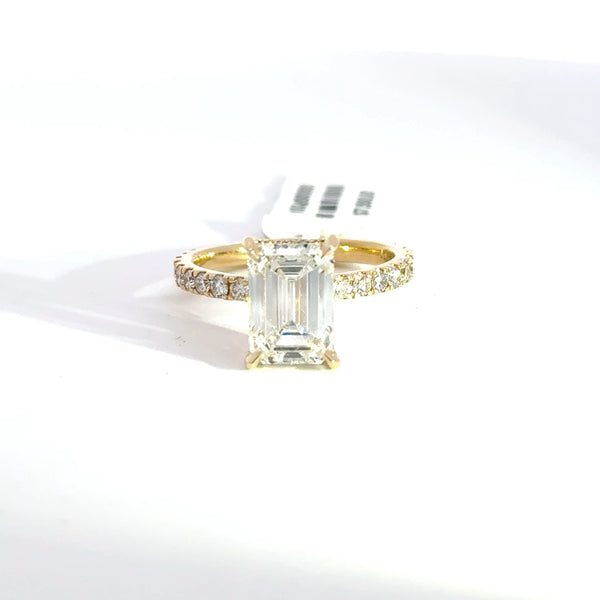 3.62 CTW Emerald-Cut Lab Grown Diamond Engagement Ring