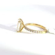 3.62 CTW Emerald-Cut Lab Grown Diamond Engagement Ring view 3