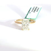 3.15 CTW Elongated Cushion-Cut Lab Grown Diamond Engagement Ring view 2