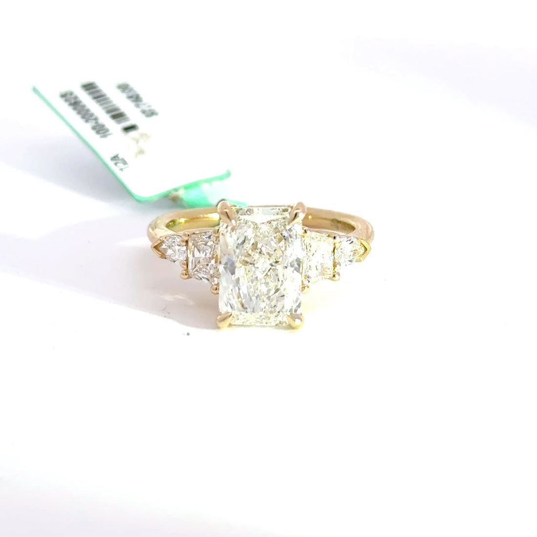 3.78 CTW Radiant-Cut Lab Grown Diamond Engagement Ring