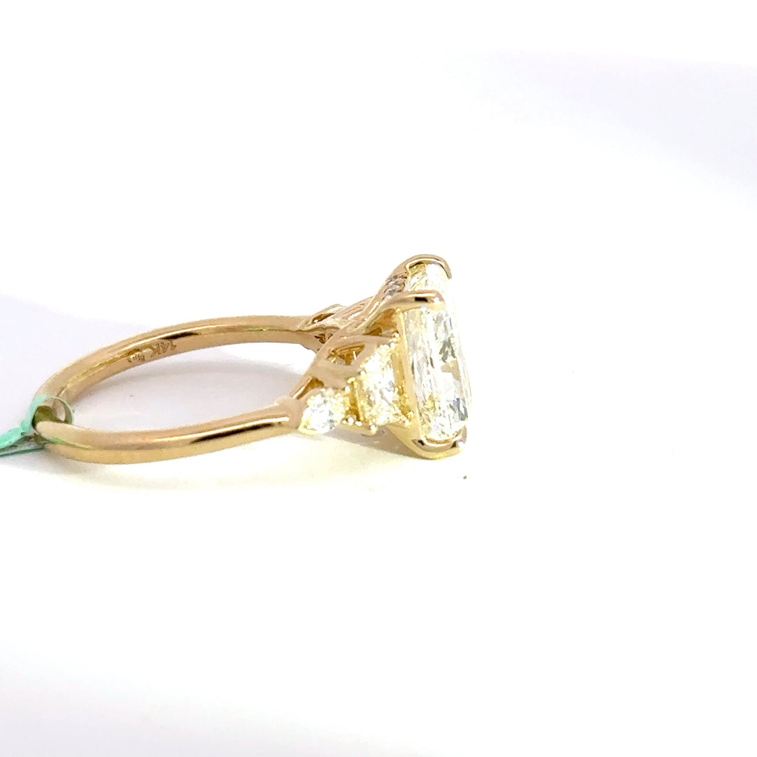 3.78 CTW Radiant-Cut Lab Grown Diamond Engagement Ring