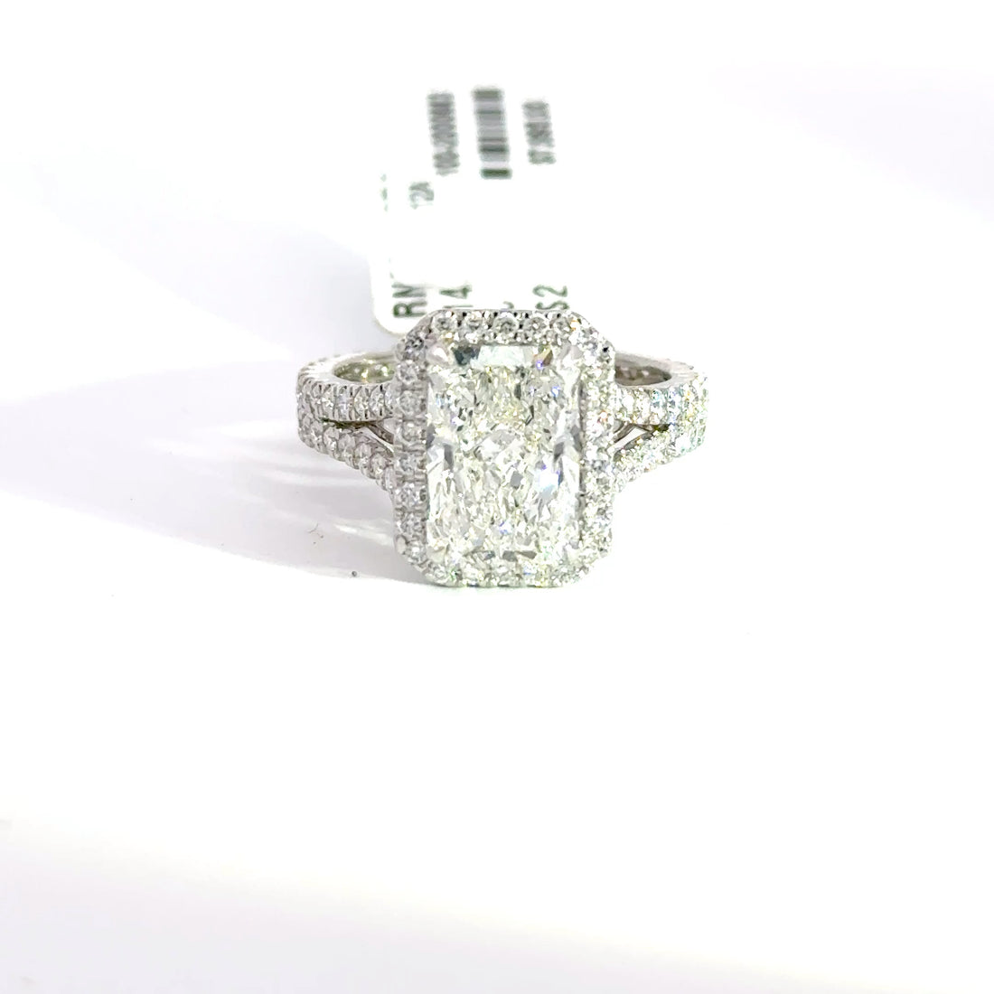 3.97 CTW Radiant-Cut Lab Grown Diamond Engagement Ring