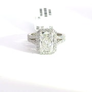 3.97 CTW Radiant-Cut Lab Grown Diamond Engagement Ring view 2
