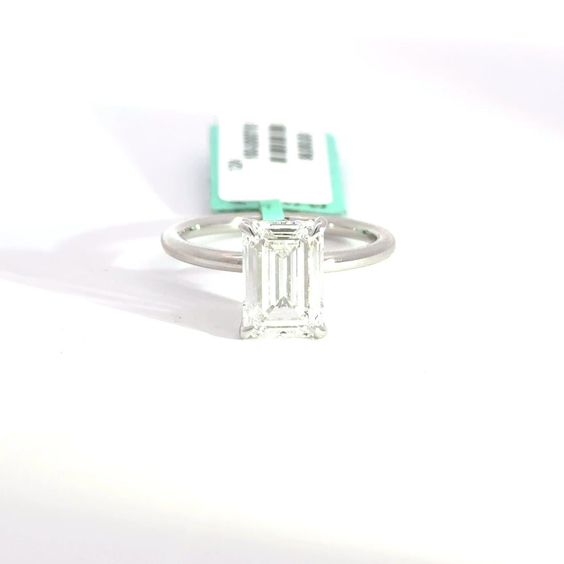 3.13 CTW Emerald-Cut Lab Grown Diamond Engagement Ring