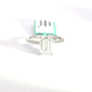 3.13 CTW Emerald-Cut Lab Grown Diamond Engagement Ring view 2