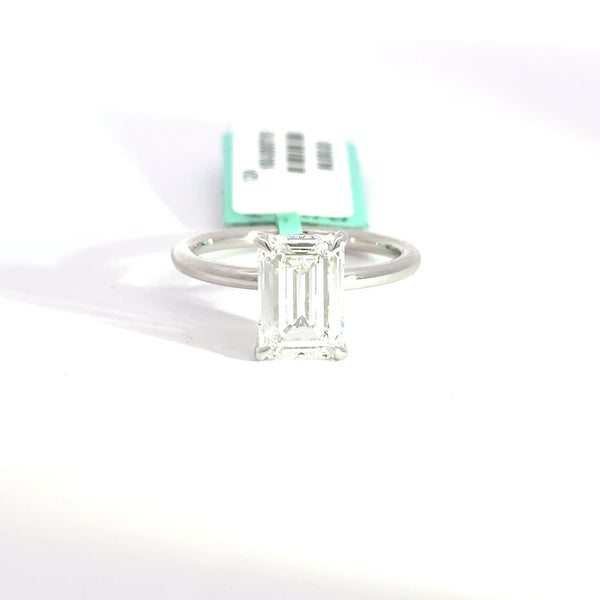 3.13 CTW Emerald-Cut Lab Grown Diamond Engagement Ring