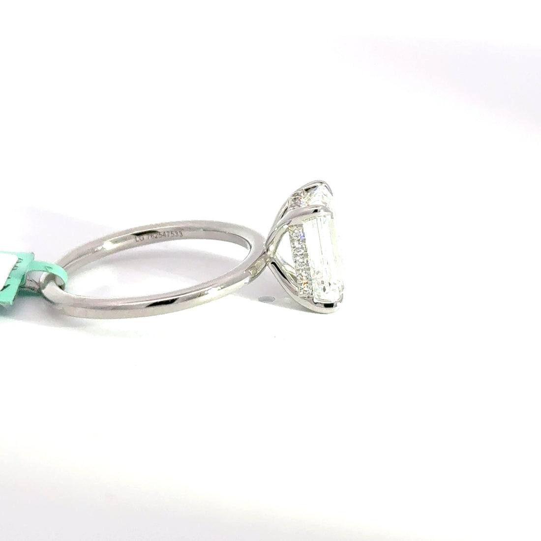 3.13 CTW Emerald-Cut Lab Grown Diamond Engagement Ring