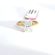 3 CTW Radiant-Cut Lab Grown Diamond Engagement Ring view 2