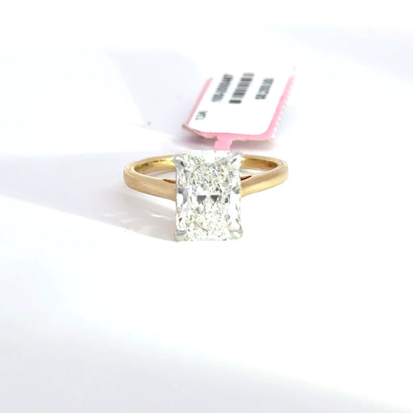 3 CTW Radiant-Cut Lab Grown Diamond Engagement Ring