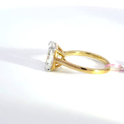 3 CTW Radiant-Cut Lab Grown Diamond Engagement Ring view 3