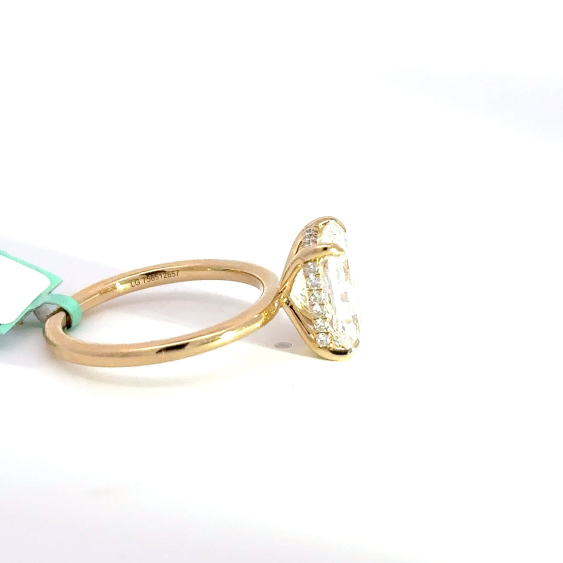 3.20 CTW Radiant-Cut Lab Grown Diamond Engagement Ring