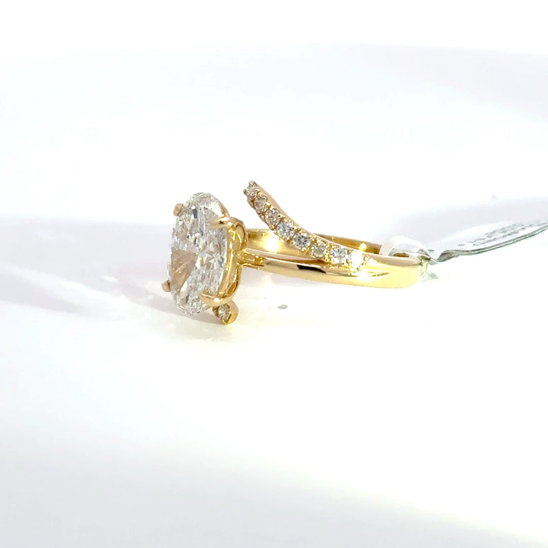 2.25 CTW Oval-Cut Lab Grown Diamond Engagement Ring